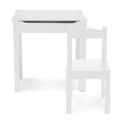 Child's Lift-Top Desk & Chair - White