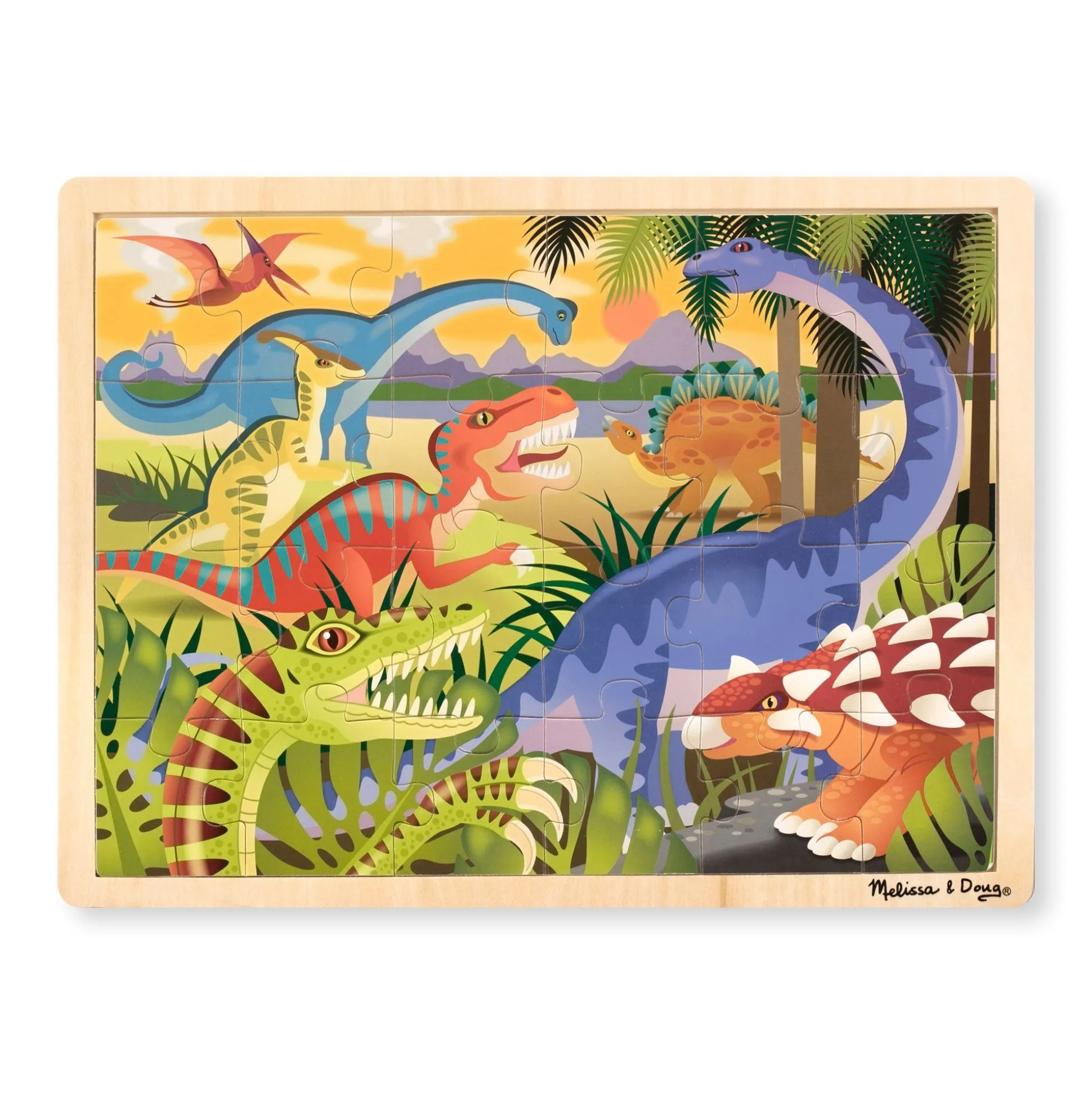 Dinosaur Wooden Jigsaw Puzzle - 24 Pieces